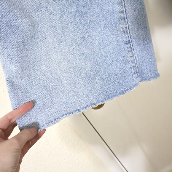 Joe's Jeans Mia Raw Hem High Rise Light Wash Wide Leg Loose Baggy Ankle Jeans 29 - Picture 3 of 10